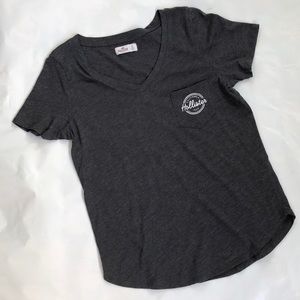 Hollister V-Neck Tee With Pocket Logo